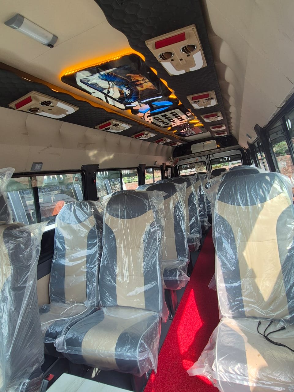 22 Seater Tempo Traveller interior