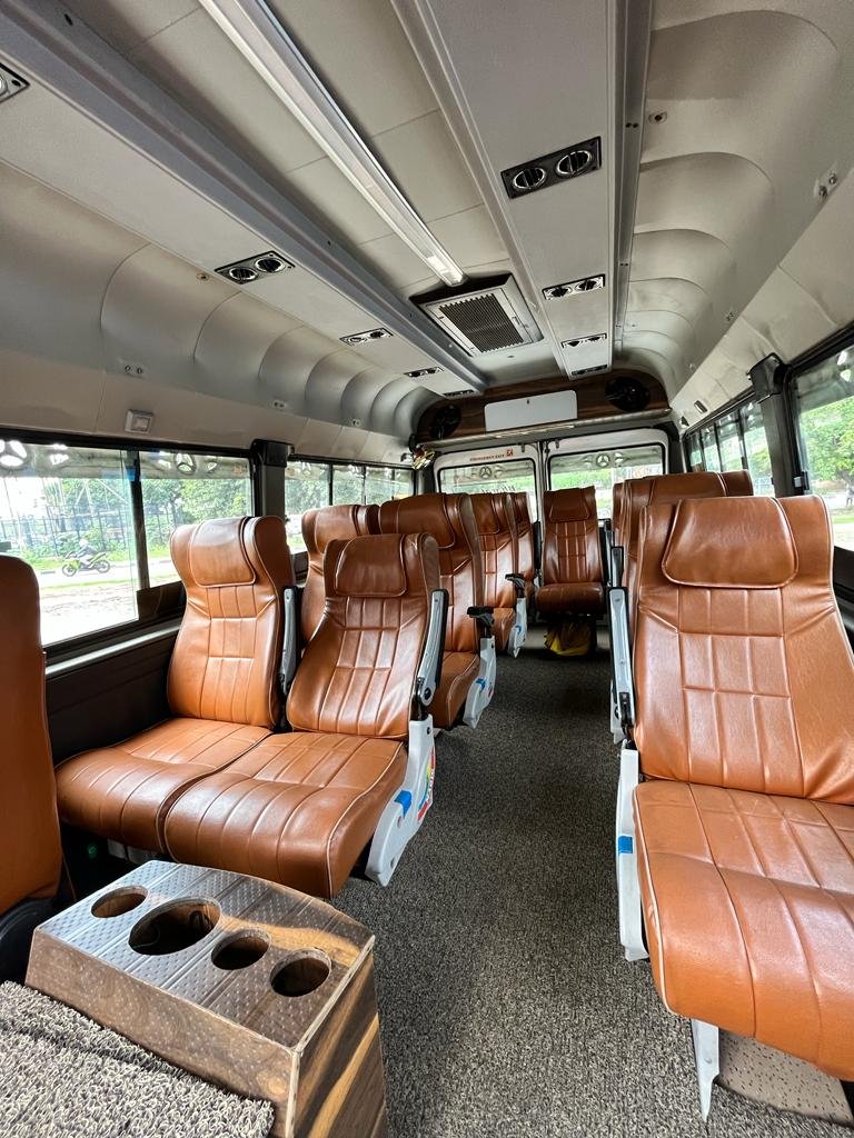12 Seater Tempo Traveller interior